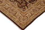 handmade Traditional Kafkaz Chobi Ziegler Brown Tan Hand Knotted RECTANGLE 100% WOOL area rug 9 x 12