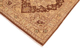 handmade Geometric Kafkaz Chobi Ziegler Brown Tan Hand Knotted RECTANGLE 100% WOOL area rug 8 x 10