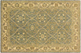 Classic Ziegler Jerrica Blue Ivory Hand-Knotted Wool Rug - 4'1'' x 5'10''