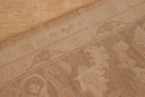 handmade Transitional Kafkaz Chobi Ziegler Brown Tan Hand Knotted RECTANGLE 100% WOOL area rug 10 x 14
