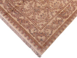 handmade Traditional Basan Beige Pink Hand Knotted RECTANGLE 100% WOOL area rug 8x10