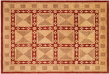 Bohemien Ziegler Tomi Beige Rust Hand-Knotted Wool Rug - 8'0'' x 9'11''