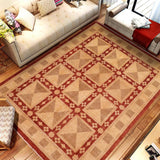 handmade Transitional Kafkaz Chobi Ziegler Beige Rust Hand Knotted RECTANGLE 100% WOOL area rug 8 x 10