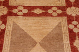 handmade Transitional Kafkaz Chobi Ziegler Beige Rust Hand Knotted RECTANGLE 100% WOOL area rug 8 x 10