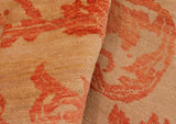 handmade Transitional Kafkaz Chobi Ziegler Tan Red Hand Knotted RECTANGLE 100% WOOL area rug 8 x 10