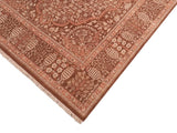 handmade Traditional Tajdar Chocolate Chocolate Hand Knotted RECTANGLE 100% WOOL area rug 8x10