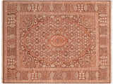 Antique Vegetable Dyed Tajdar Raguel Brown Wool Rug - 7'11'' x 9'8''