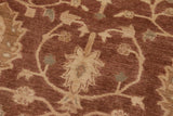 handmade Traditional Kafkaz Chobi Ziegler Brown Tan Hand Knotted RECTANGLE 100% WOOL area rug 8 x 10