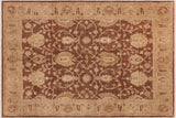 Shabby Chic Ziegler Olimpia Brown Tan Hand-Knotted Wool Rug - 8'1'' x 10'0''