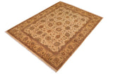 handmade Traditional Kafkaz Chobi Ziegler Beige Beige Hand Knotted RECTANGLE 100% WOOL area rug 8 x 10