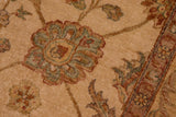 handmade Traditional Kafkaz Chobi Ziegler Beige Beige Hand Knotted RECTANGLE 100% WOOL area rug 8 x 10