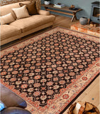 handmade Transitional Kafkaz Chobi Ziegler Brown Beige Hand Knotted RECTANGLE 100% WOOL area rug 8 x 10