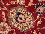handmade Traditional Lahore Red Blue Hand Knotted RECTANGLE 100% WOOL area rug 8x10