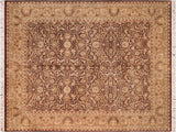 handmade Traditional Regular Brown Tan Hand Knotted RECTANGLE 100% WOOL area rug 8x11