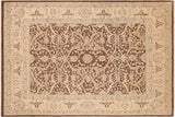 Oriental Ziegler Lavette Brown Beige Hand-Knotted Wool Rug - 7'9'' x 10'0''