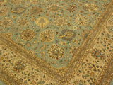 handmade Traditional Veg Dye Lt. Blue Lt. Tan Hand Knotted RECTANGLE 100% WOOL area rug 9x12