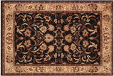 handmade Traditional Veg Dye Black Gray Hand Knotted RECTANGLE 100% WOOL area rug 9 x 12