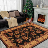 handmade Traditional Kafkaz Chobi Ziegler Black Gold Hand Knotted RECTANGLE 100% WOOL area rug 9 x 12