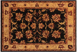 Oriental Ziegler Jacquie Black Gold Hand-Knotted Wool Rug - 9'4'' x 11'9''