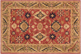 Bohemien Ziegler Ivelisse Rust Green Hand-Knotted Wool Rug - 9'0'' x 12'2''