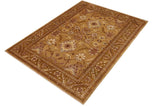 handmade Traditional Kafkaz Chobi Ziegler Tan Brown Hand Knotted RECTANGLE 100% WOOL area rug 9 x 12