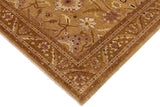 handmade Traditional Kafkaz Chobi Ziegler Tan Brown Hand Knotted RECTANGLE 100% WOOL area rug 9 x 12