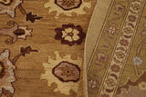 handmade Traditional Kafkaz Chobi Ziegler Tan Brown Hand Knotted RECTANGLE 100% WOOL area rug 9 x 12