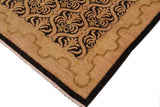 handmade Transitional Kafkaz Chobi Ziegler Black Tan Hand Knotted RECTANGLE 100% WOOL area rug 9 x 12