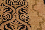 handmade Transitional Kafkaz Chobi Ziegler Black Tan Hand Knotted RECTANGLE 100% WOOL area rug 9 x 12