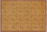 Shabby Chic Ziegler Coralee Gold Brown Hand-Knotted Wool Rug - 8'10'' x 12'0''