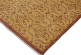 handmade Transitional Kafkaz Chobi Ziegler Gold Brown Hand Knotted RECTANGLE 100% WOOL area rug 9 x 12
