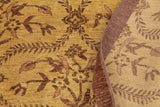 handmade Transitional Kafkaz Chobi Ziegler Gold Brown Hand Knotted RECTANGLE 100% WOOL area rug 9 x 12