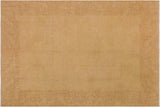 Modern Ziegler Aleshia Tan Beige Hand-Knotted Wool Rug - 8'9'' x 11'1''