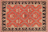 handmade Transitional Kafkaz Chobi Ziegler Orange Black Hand Knotted RECTANGLE 100% WOOL area rug 9 x 12