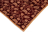 handmade Transitional Kafkaz Chobi Ziegler Wine Red Lt. Brown Hand Knotted RECTANGLE 100% WOOL area rug 9 x 12