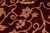 handmade Transitional Kafkaz Chobi Ziegler Wine Red Lt. Brown Hand Knotted RECTANGLE 100% WOOL area rug 9 x 12