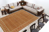 handmade Transitional Kafkaz Chobi Ziegler Brown Rust Hand Knotted RECTANGLE 100% WOOL area rug 9 x 12