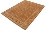 handmade Transitional Kafkaz Chobi Ziegler Brown Rust Hand Knotted RECTANGLE 100% WOOL area rug 9 x 12
