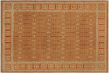 Classic Ziegler Tai Brown Rust Hand-Knotted Wool Rug - 9'1'' x 11'10''