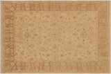 Oriental Ziegler Sherika Beige Brown Hand-Knotted Wool Rug - 9'0'' x 11'7''