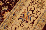 handmade Transitional Kafkaz Chobi Ziegler Burgundy Tan Hand Knotted RECTANGLE 100% WOOL area rug 9 x 12