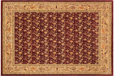 Shabby Chic Ziegler Roseline Burgundy Tan Hand-Knotted Wool Rug-8'11'' x 11'11''