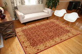 handmade Transitional Kafkaz Chobi Ziegler Rust Gold Hand Knotted RECTANGLE 100% WOOL area rug 9 x 13