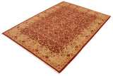 handmade Transitional Kafkaz Chobi Ziegler Rust Gold Hand Knotted RECTANGLE 100% WOOL area rug 9 x 13