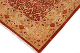 handmade Transitional Kafkaz Chobi Ziegler Rust Gold Hand Knotted RECTANGLE 100% WOOL area rug 9 x 13