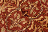 handmade Transitional Kafkaz Chobi Ziegler Rust Gold Hand Knotted RECTANGLE 100% WOOL area rug 9 x 13