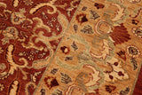 handmade Transitional Kafkaz Chobi Ziegler Rust Gold Hand Knotted RECTANGLE 100% WOOL area rug 9 x 13