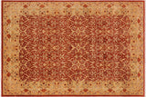 handmade Transitional Kafkaz Chobi Ziegler Rust Gold Hand Knotted RECTANGLE 100% WOOL area rug 9 x 13