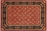 Bohemien Ziegler Larry Red Black Hand-Knotted Wool Rug - 8'10'' x 11'4''