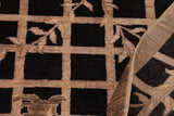 handmade Transitional Kafkaz Chobi Ziegler Black Brown Hand Knotted RECTANGLE 100% WOOL area rug 9 x 12